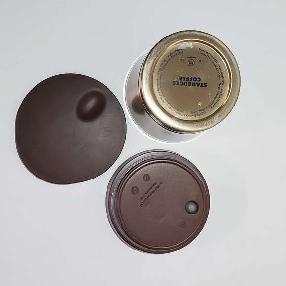 Starbucks Brown and Gold Insulated Soup Cup with Collapsible Spoon - Picture 5 of 5